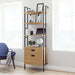 Hythe - Wall Mounted 4 Shelf Bookcase with Drawers.