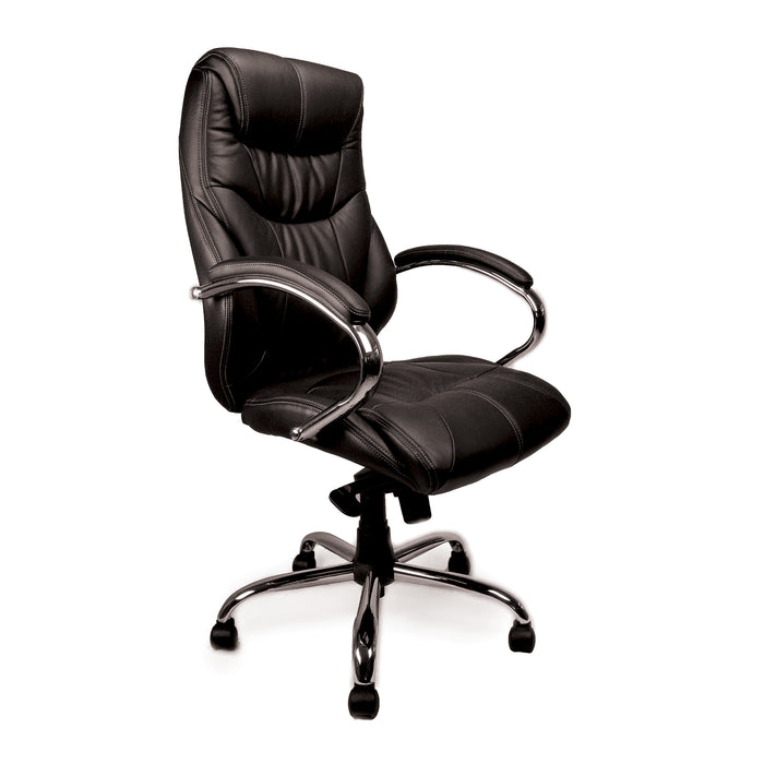 Sandown - High Back Luxurious Leather Faced Synchronous Executive Armchair.