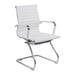 Aura - Contemporary Medium Back Bonded Leather Visitor Chair.