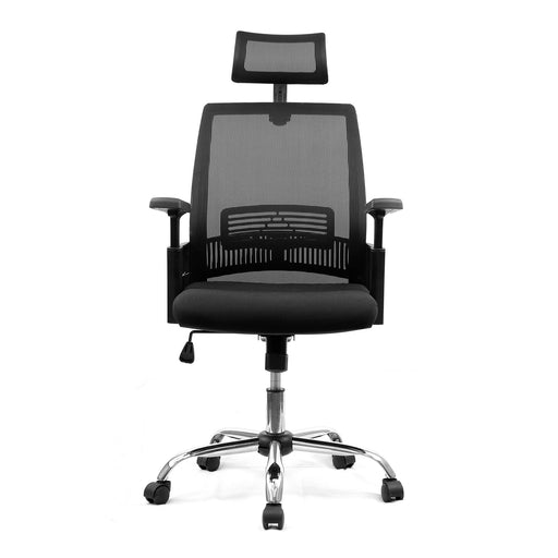 Alpha - High Back Mesh Chair with Headrest and Chrome Base.