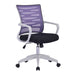 Spyro - Designer Mesh Armchair with White Frame and Detailed Back Panelling.