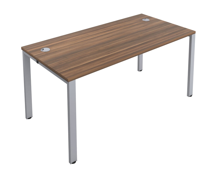 One person bench desk - Silver Frame