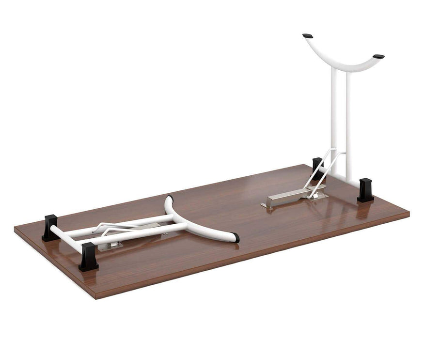 Curved Folding Leg - Meeting Room Table - White Frame.