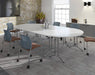Curved Folding Leg - Meeting Room Table - Silver Frame.