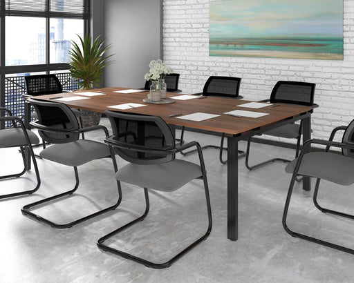 Adapt - Square Boardroom Table - White Frame.