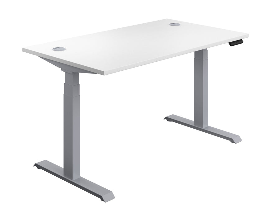 Economy Sit Stand Desk - Silver Frame
