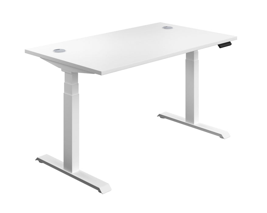Economy Sit Stand Desk - White Frame