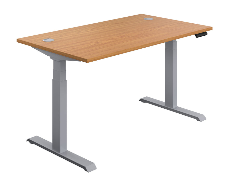 Economy Sit Stand Desk - Silver Frame