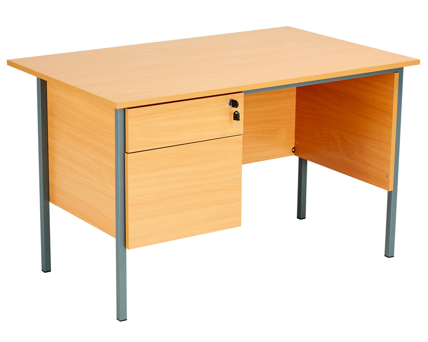 Eco 18 Single Desk with 2 Drawer Pedestal.