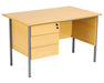 Eco 18 Single Desk with 3 Drawer Pedestal.