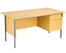 Eco 18 Single Desk with 2 Drawer Pedestal.