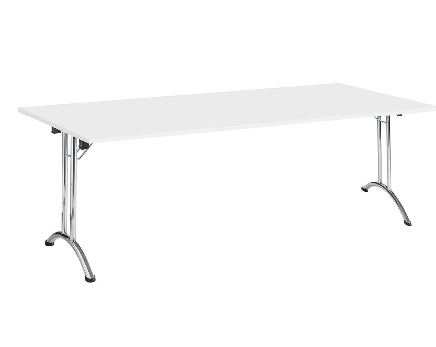 Versa Rectangular Table - Modular Table with Folding Tubular Chrome Frame