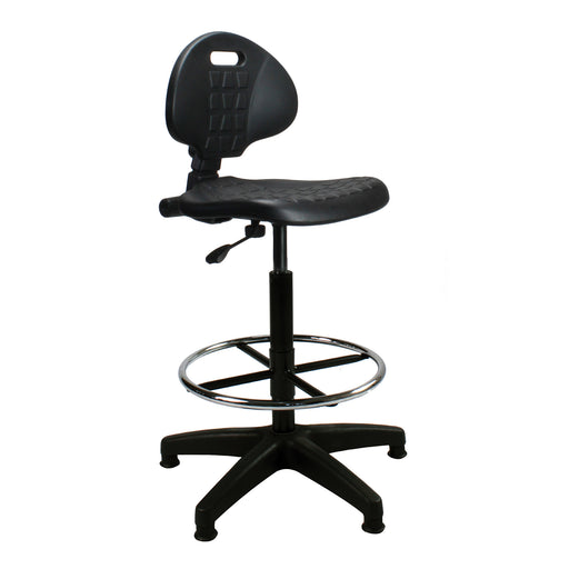 Derwent - Polyurethane Draughtsman Chair with Spring Loaded Backrest Mechanism.