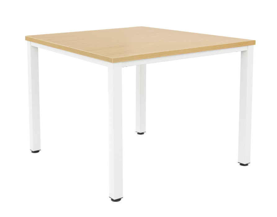 Fraction Infinity Square Meeting Table - White Frame.