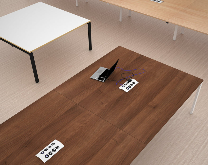 Adapt - Rectangular Boardroom Table - Black Frame.