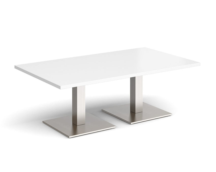 Brescia - Rectangular Coffee Table - Brushed Steel Base.