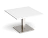 Brescia - Square Coffee Table - Brushed Steel Base.