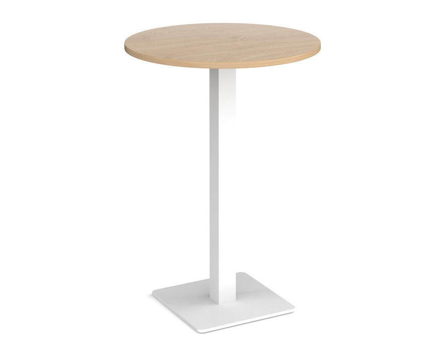 Brescia - Circular Poseur Table - White Base