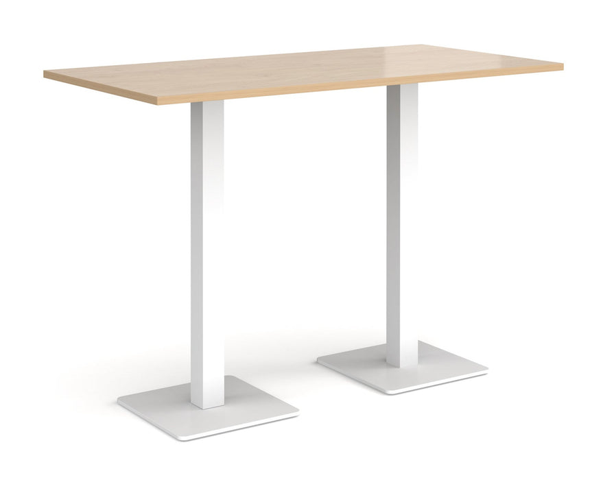 Brescia - Rectangular Poseur Table - White Base