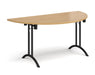 Curved Folding Leg - Meeting Room Table - Black Frame.