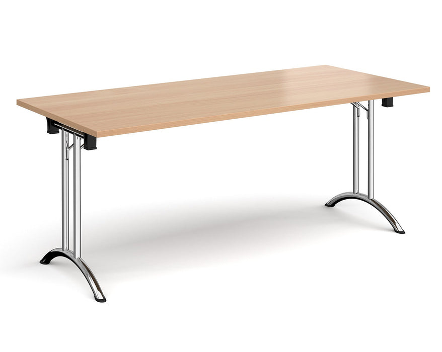 Curved Folding Leg - Meeting Room Table - Chrome Frame.