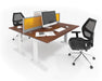 TR10 - Right Hand Wave Desk - Silver Frame.