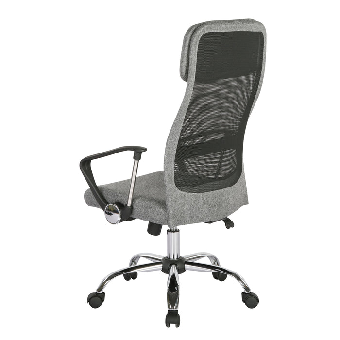 Chord - High Back Operators Chair with Mesh Back and Headrest - Grey.