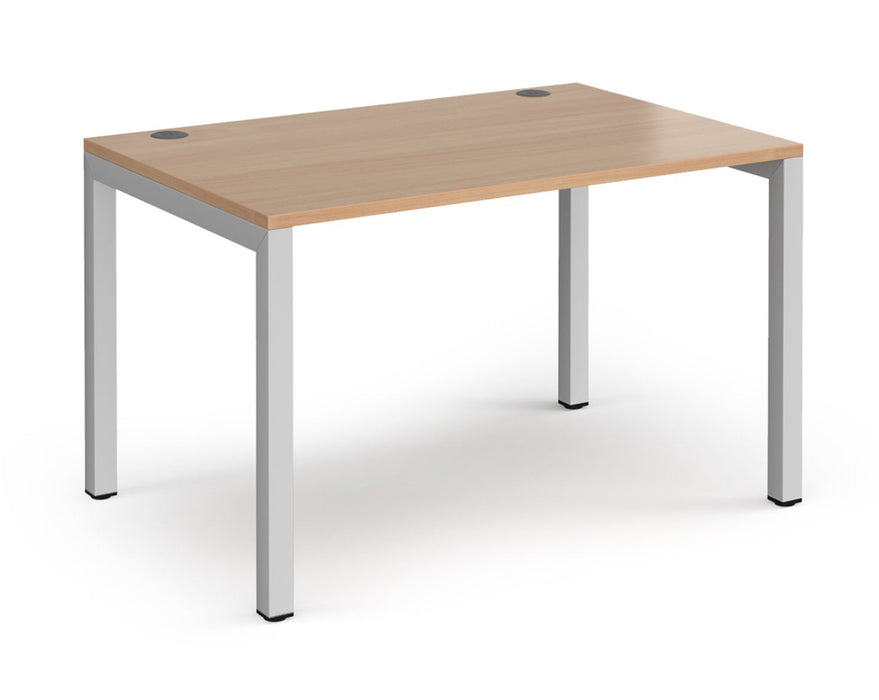 Connex - Straight Single Desk - Silver Frame.