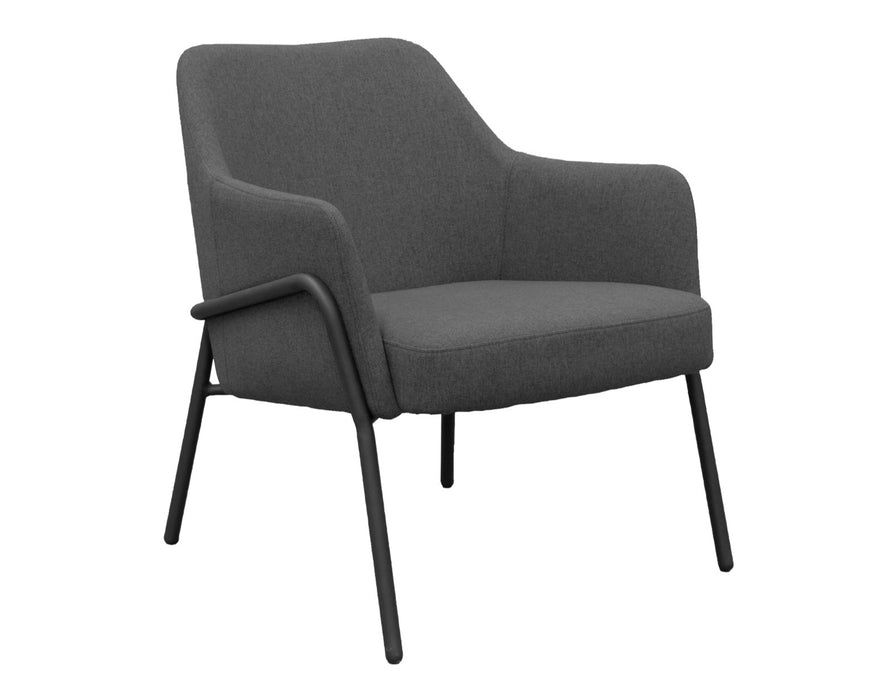 Corby lounge chair with black metal frame