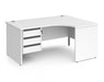 Contract 25 - Ergonomic Panel End Leg Desk with 3 Drawer Pedestal - Right Hand.