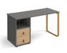 Cairo - Sleigh Frame Desk with Pedestal & Drawers.
