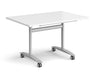 Deluxe Fliptop -  Rectangular Meeting Room Table - Silver Frame.