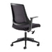 Duffy - Black Mesh Back Operator Chair with Black Fabric Seat and Black Base.