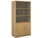 Deluxe Combination Units With Wood & Glass Doors - Four Shelves.