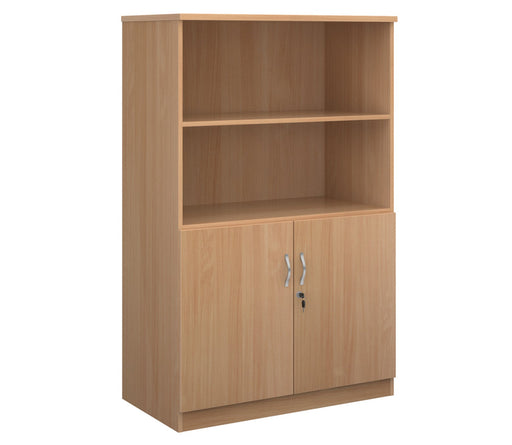Deluxe Combination Units With Wood Doors & Open Tops - Three Shelves.