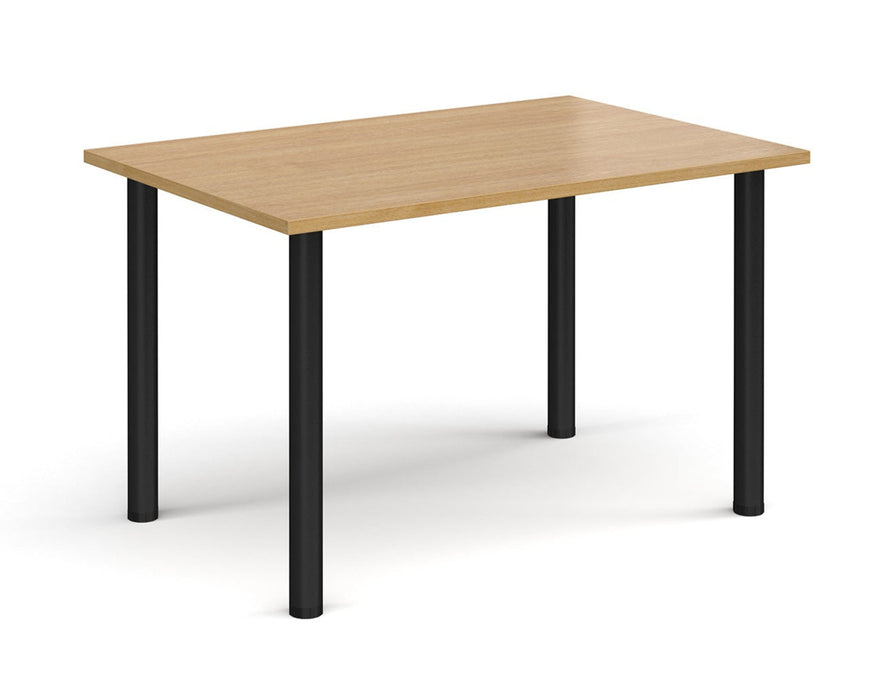 Radial Leg - Rectangular Meeting Room Table - Black Legs.