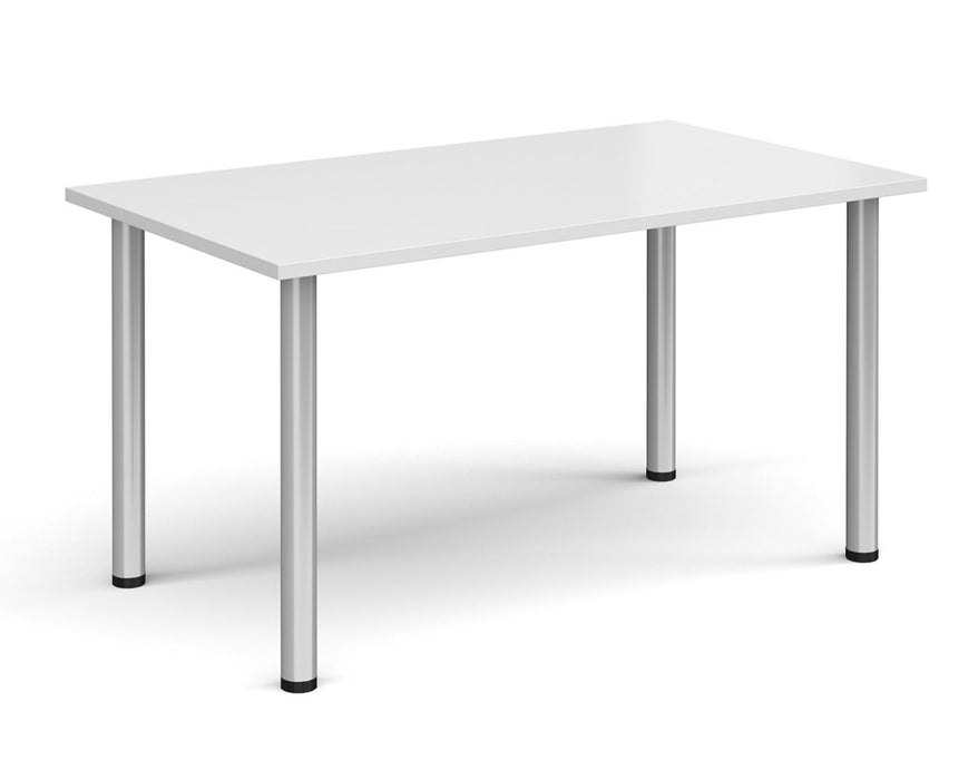 Radial Leg - Rectangular Meeting Room Table - Silver Legs.