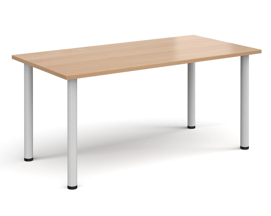 Radial Leg - Rectangular Meeting Room Table - White Legs.