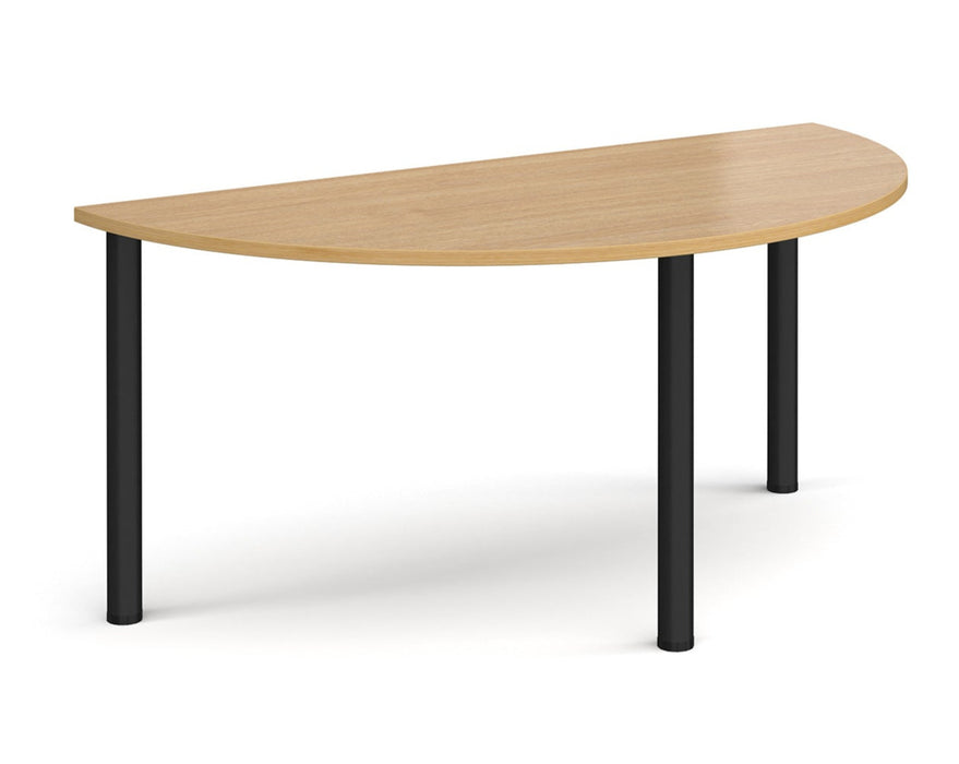 Radial Leg - Semi-Circular Meeting Table - Black Legs.