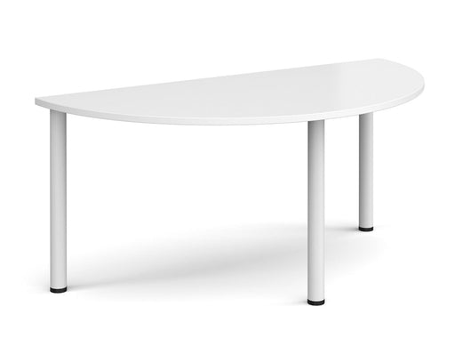 Radial Leg - Semi-Circular Meeting Table - White Legs.