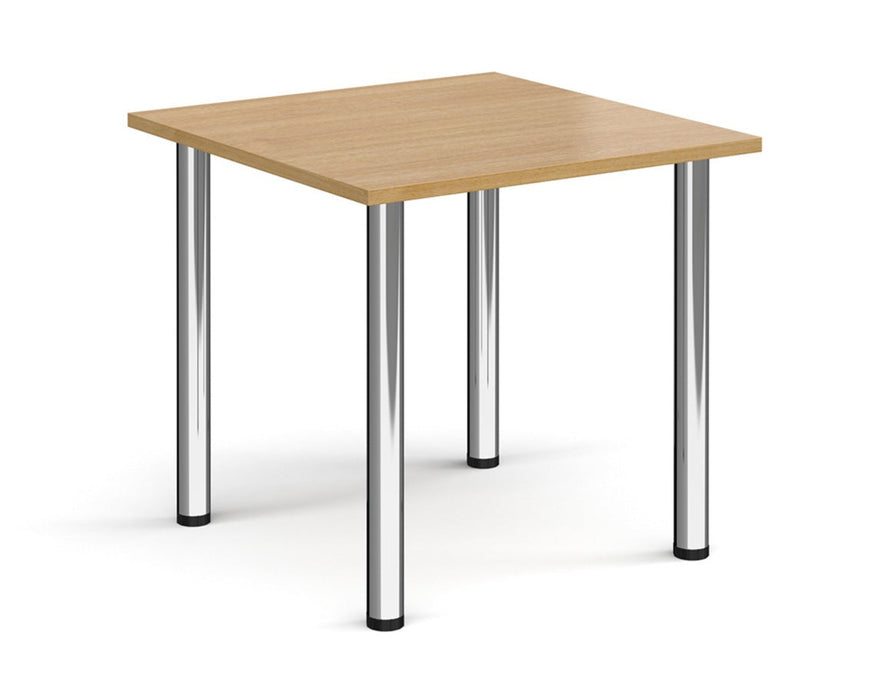 Radial Leg - Square Meeting Room Table - Chrome Legs.