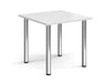 Radial Leg - Square Meeting Room Table - Chrome Legs.