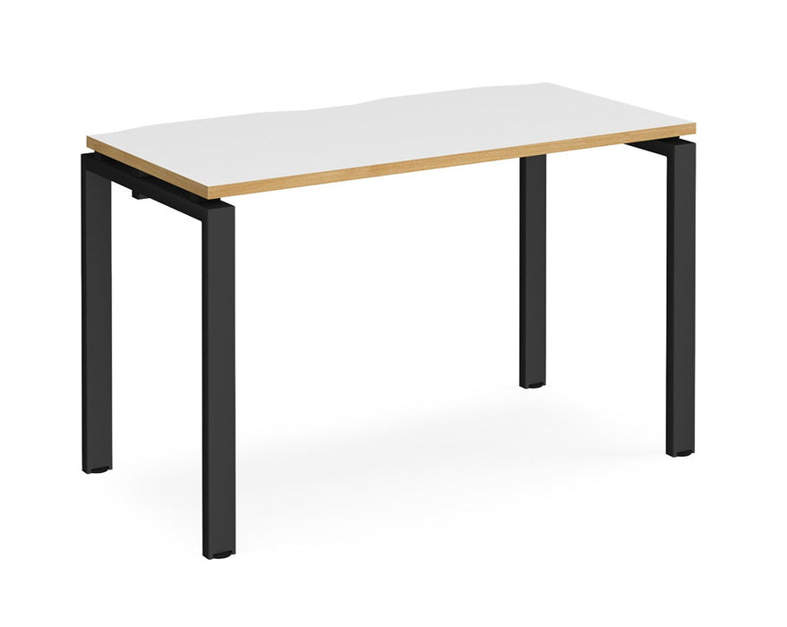 Adapt II - Single Bench Desk - Black Frame - 600mm.
