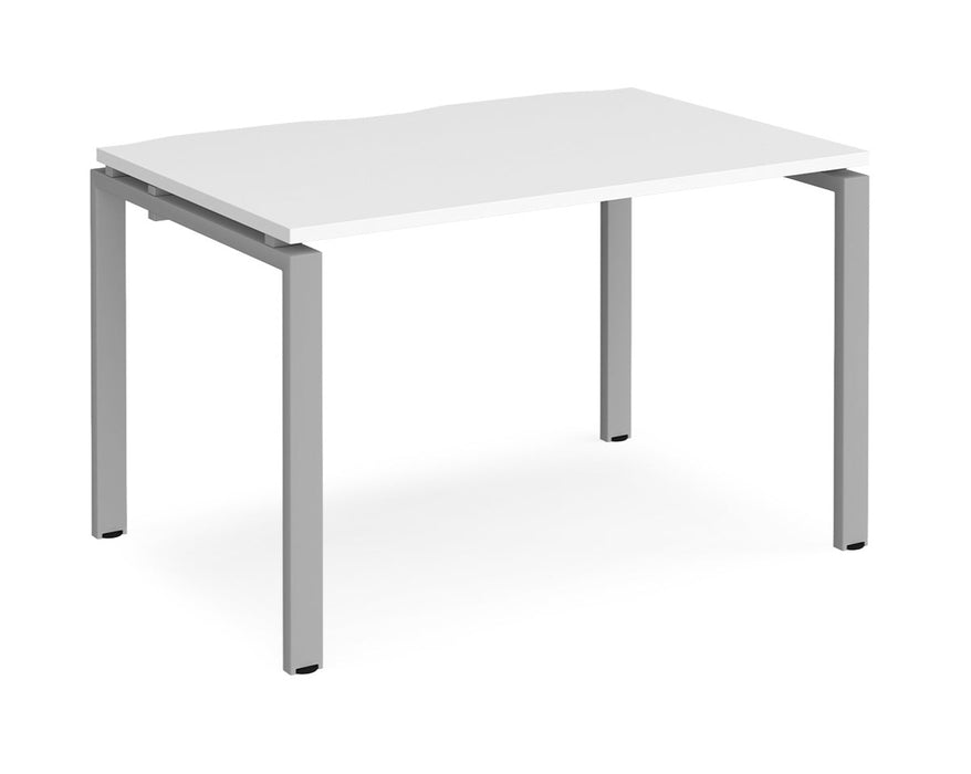 Adapt II - Single Bench Desk - Silver Frame - 800mm.