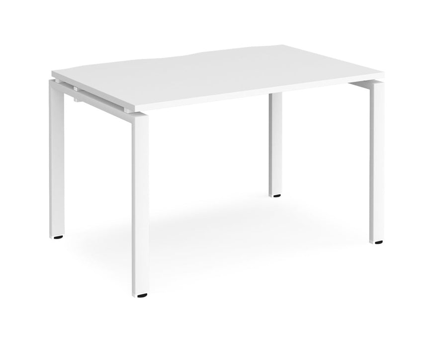 Adapt II - Single Bench Desk - White Frame - 800mm.