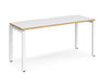 Adapt II - Single Bench Desk - White Frame - 600mm.