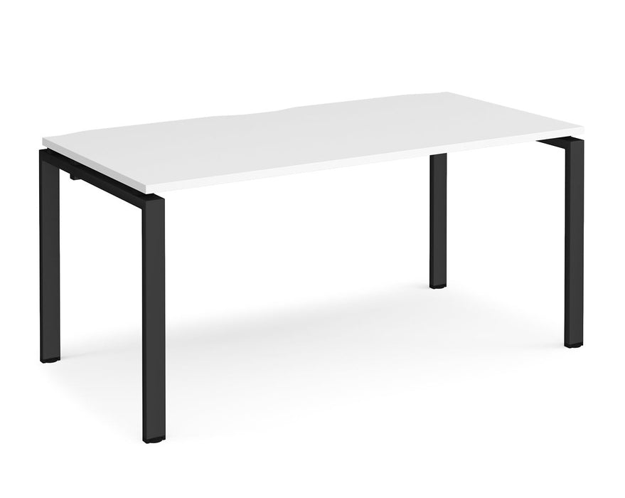 Adapt II - Single Bench Desk - Black Frame - 800mm.