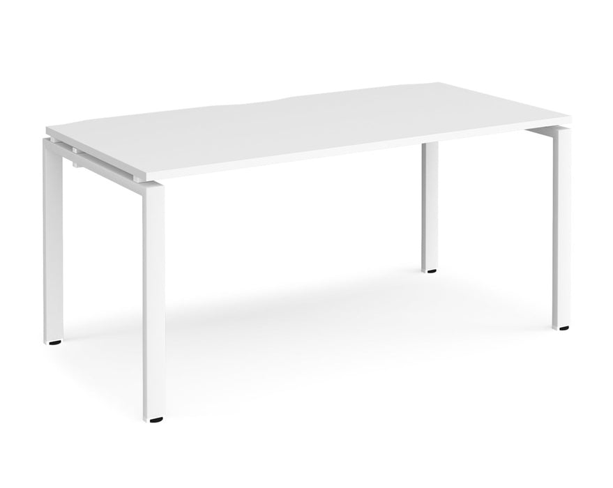Adapt II - Single Bench Desk - White Frame - 800mm.