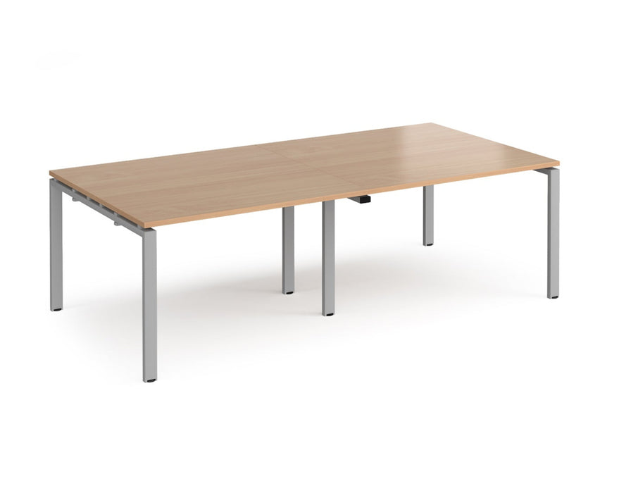Adapt - Rectangular Boardroom Table - Silver Frame.
