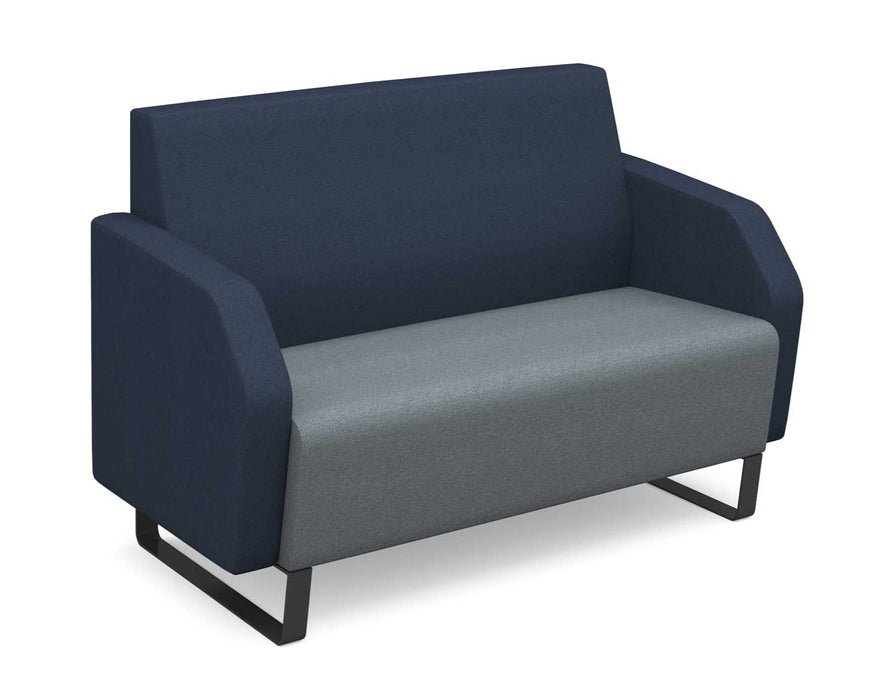 Encore² low back 2 seater sofa 1200mm wide with black sled frame
